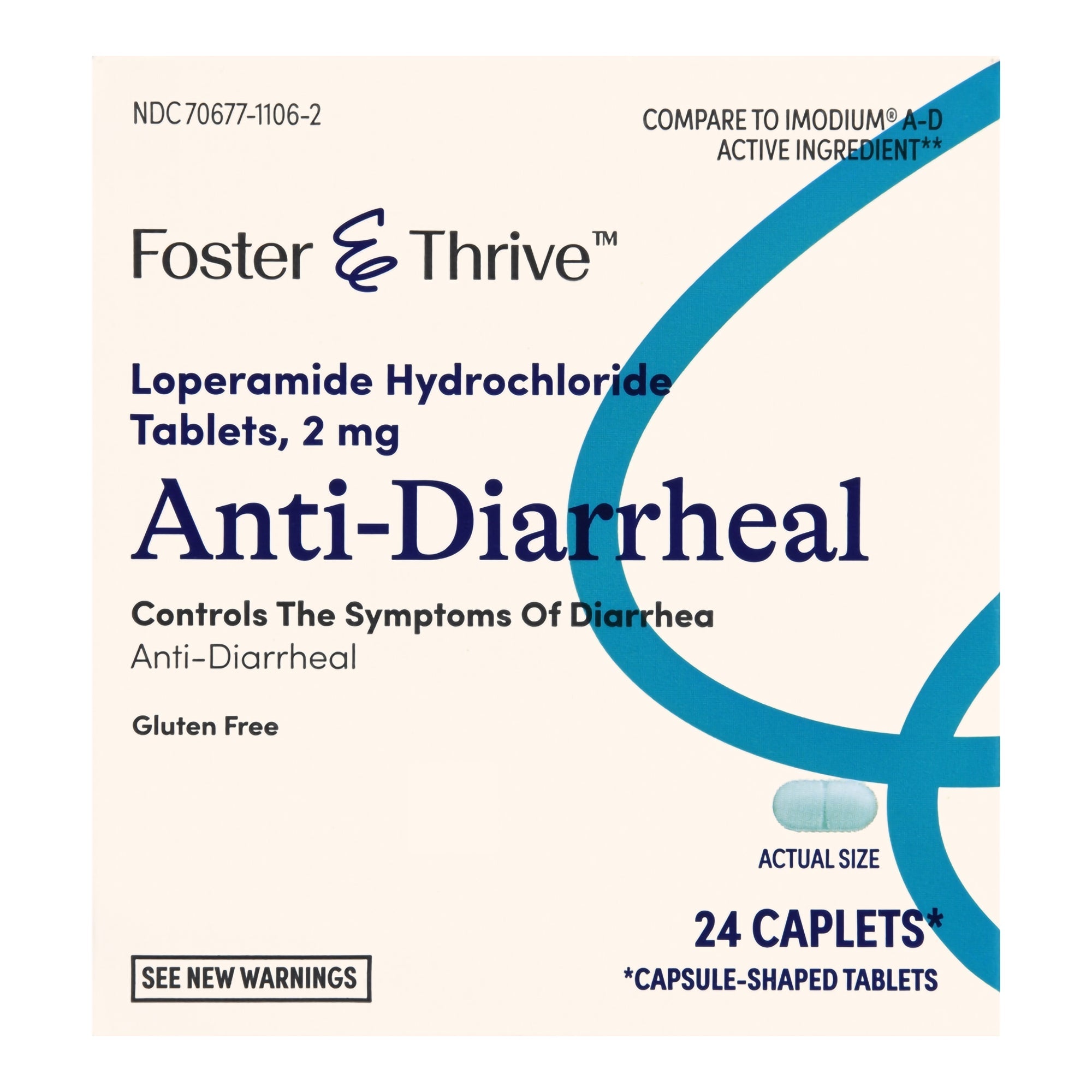 Anti-Diarrheal Foster & Thrive 2 mg Strength Caplet 24 per Box 