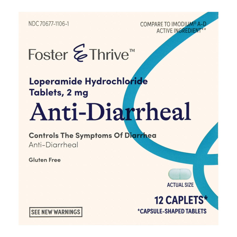Anti-Diarrheal Foster & Thrive 2 mg Strength Caplet 12 per Box 