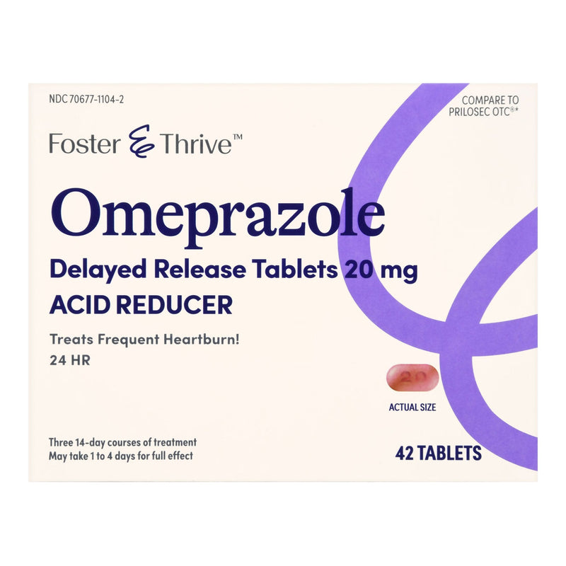 Antacid Foster & Thrive 20 mg Strength Tablet 42 per Box 