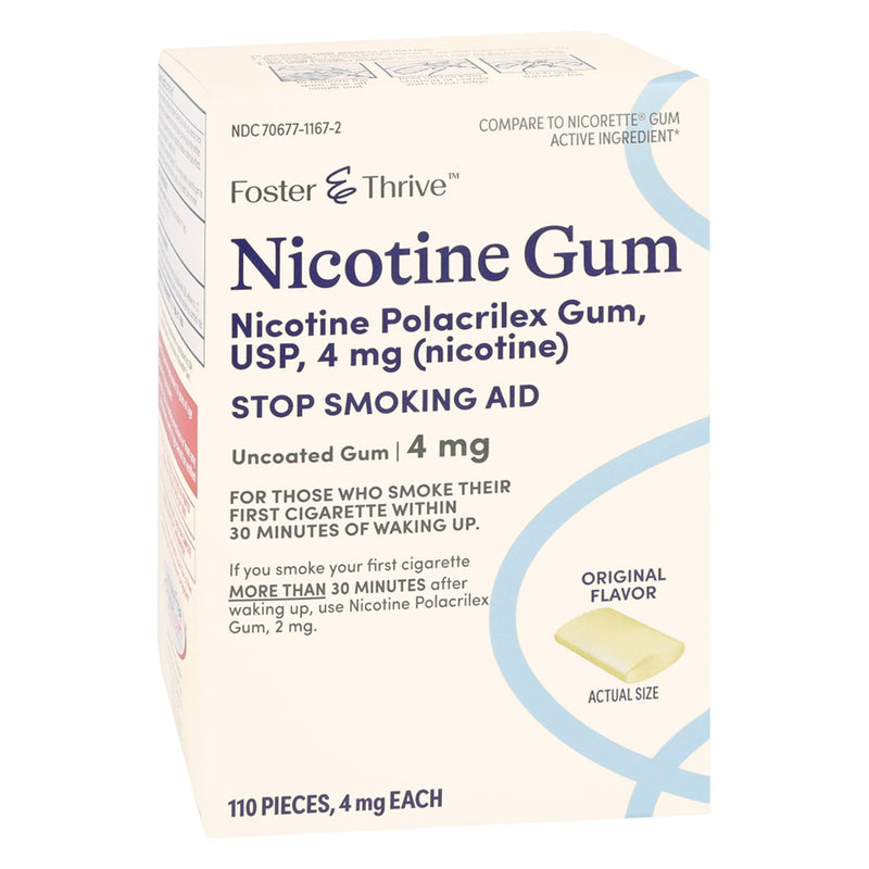 Stop Smoking Aid Foster & Thrive 4 mg Strength Gum 