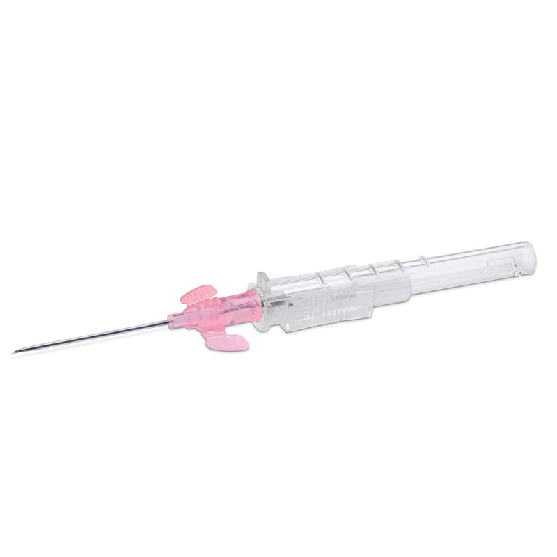 Peripheral IV Catheter Prevent SLS 20 Gauge 1 Inch Polyurethane Winged Hub Non Blood Control Sliding Safety 