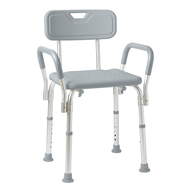 Bath Bench MGC Health Fixed Arms Aluminum Frame With Backrest 13-1/2 Inch Seat Width 350 lbs. Weight Capacity 