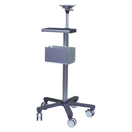 TROLLEY LUXURY W/METAL BASE 5LCK CSTR BASKT AND HNDL (DROP)