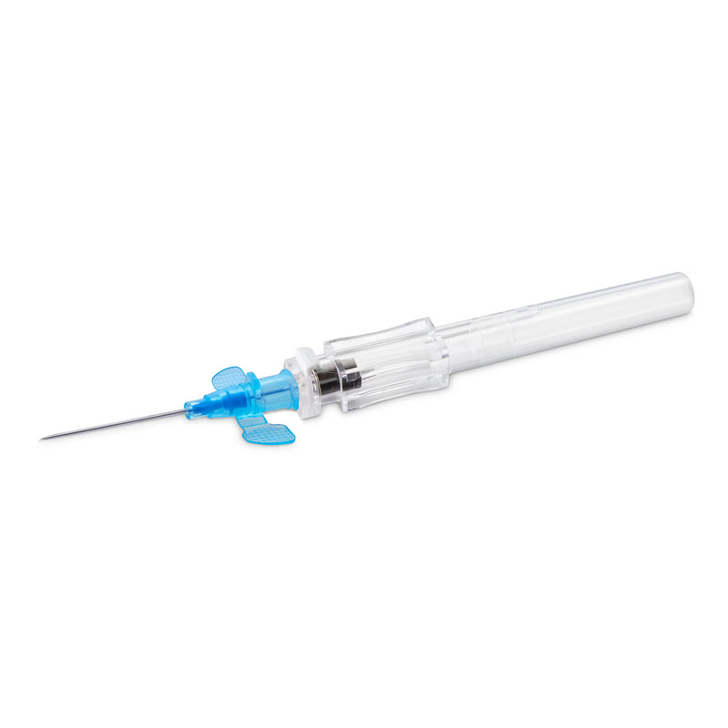 Peripheral IV Catheter McKesson Prevent R 22 Gauge 1 Inch Polyurethane Winged Hub Blood Control Push Button Safety (Case of 200)