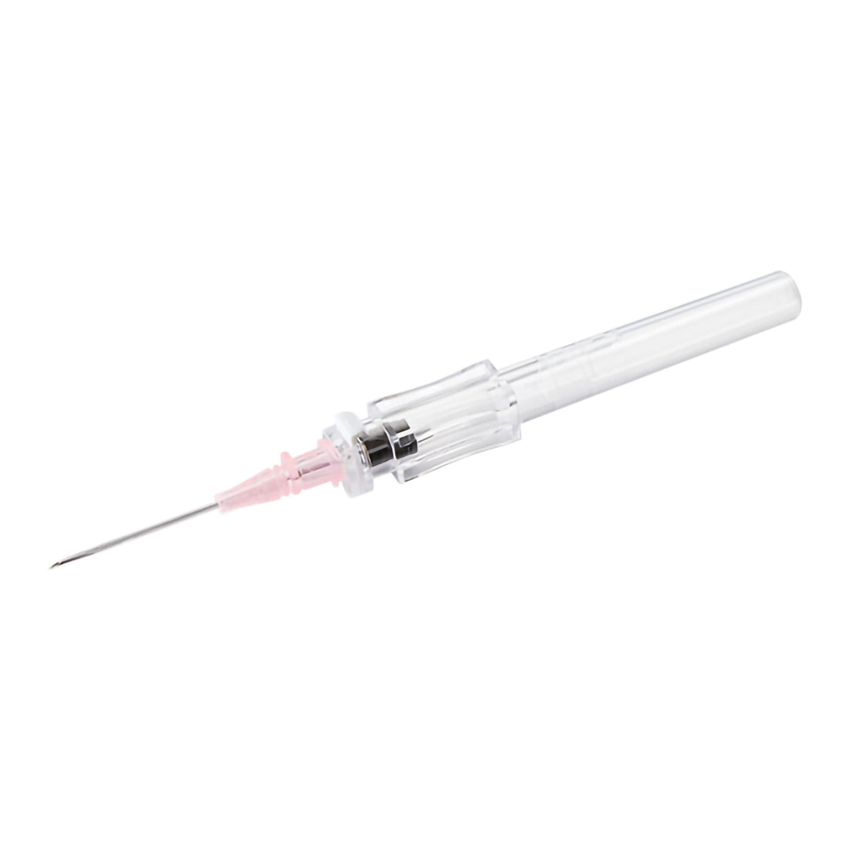Peripheral IV Catheter McKesson 20 Gauge 1 Inch Polyurethane Straight Hub Non Blood Control Push Button Safety (Case of 200)