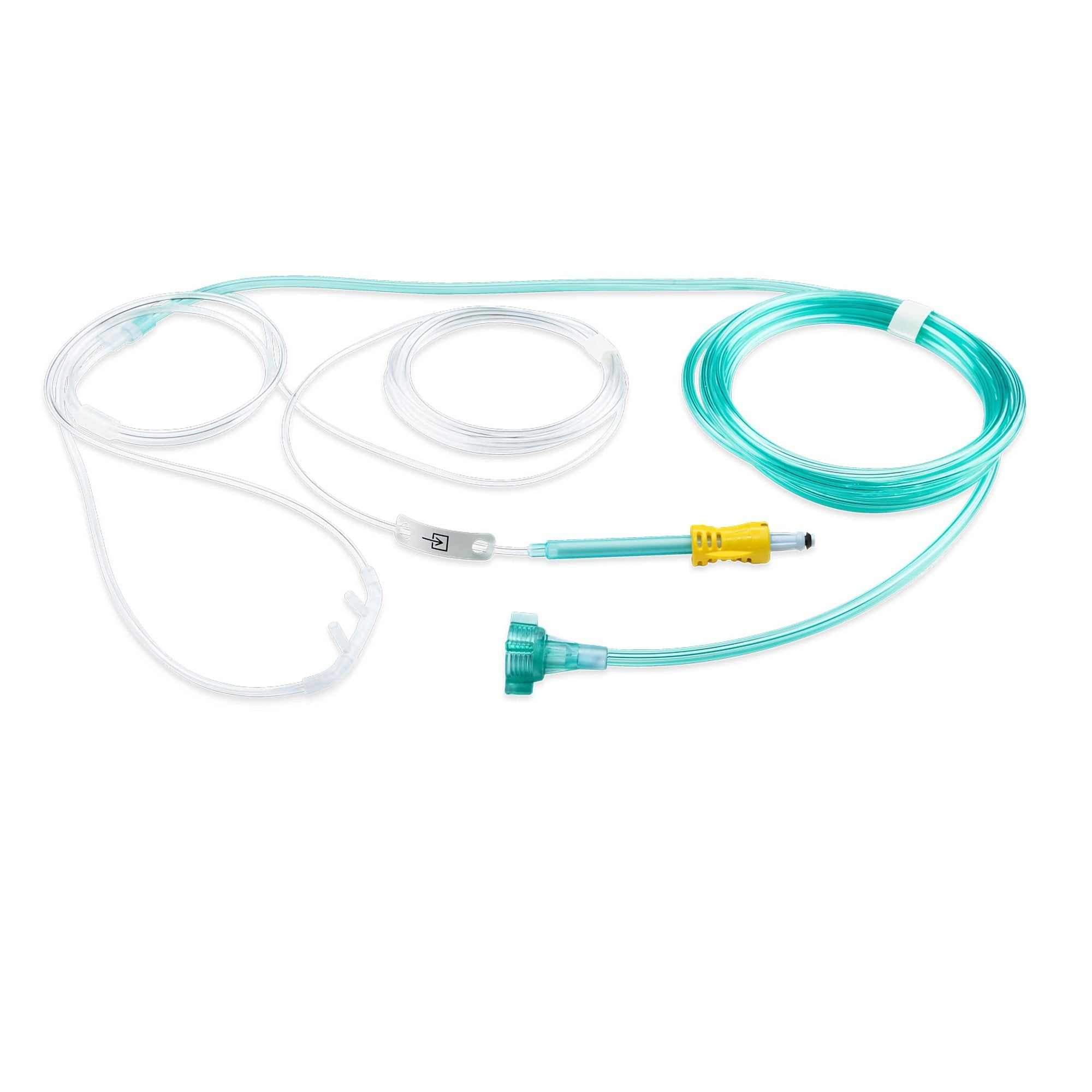 ETCO2 Nasal Cannula NomoLine HH Pediatric Straight Prongs 6-1/2 Foot Tubing Low Flow Rate 