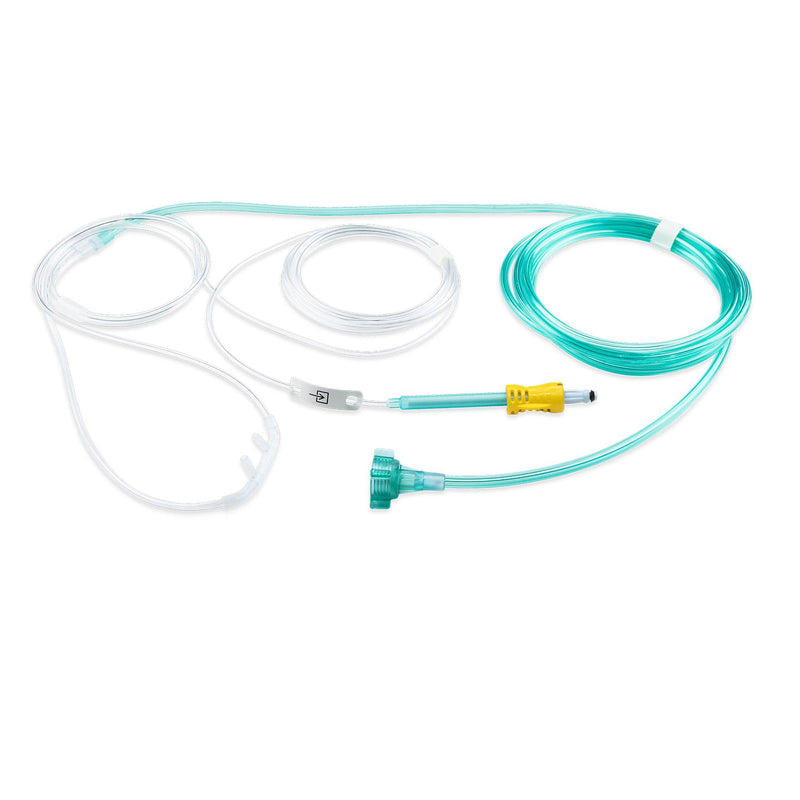 ETCO2 Nasal Cannula NomoLine HH Pediatric Straight Prongs 6-1/2 Foot Tubing Low Flow Rate (Case of 60)