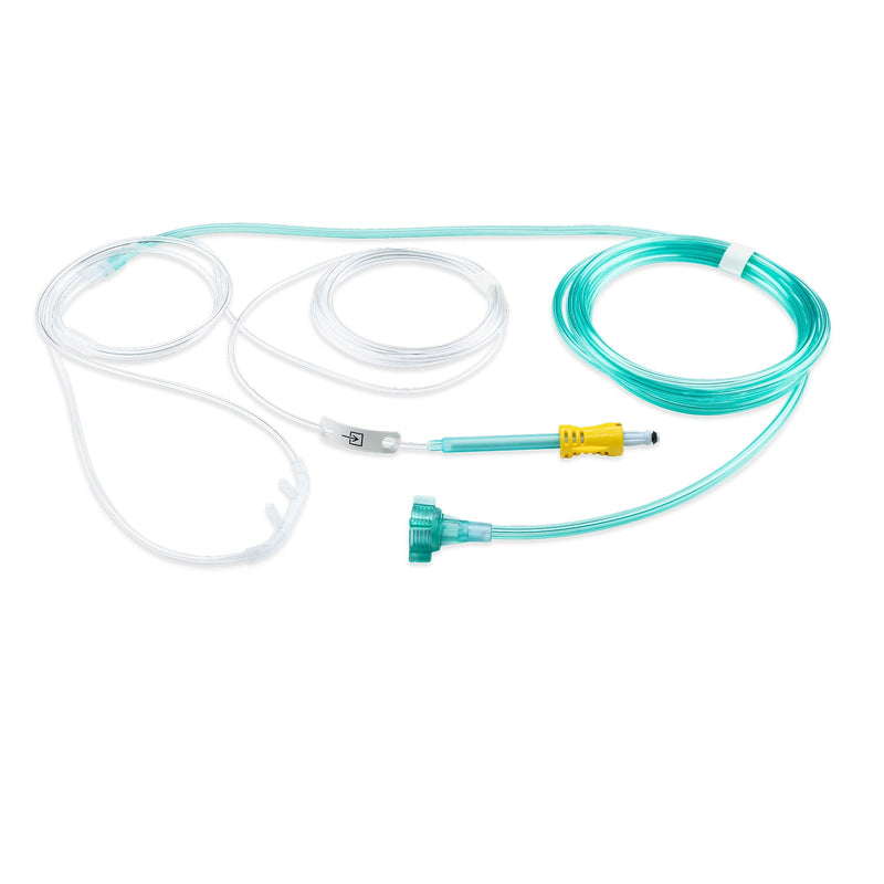 ETCO2 Nasal Cannula NomoLine HH Pediatric Straight Prongs 6-1/2 Foot Tubing Low Flow Rate 
