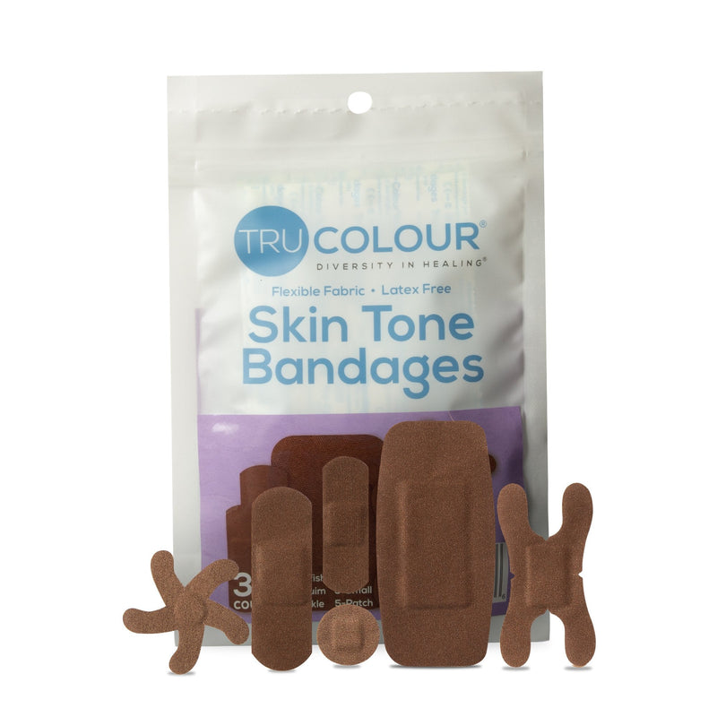 TruColour Dark Brown Adhesive Strips, Assorted Shapes and Sizes (Case of 1500) 