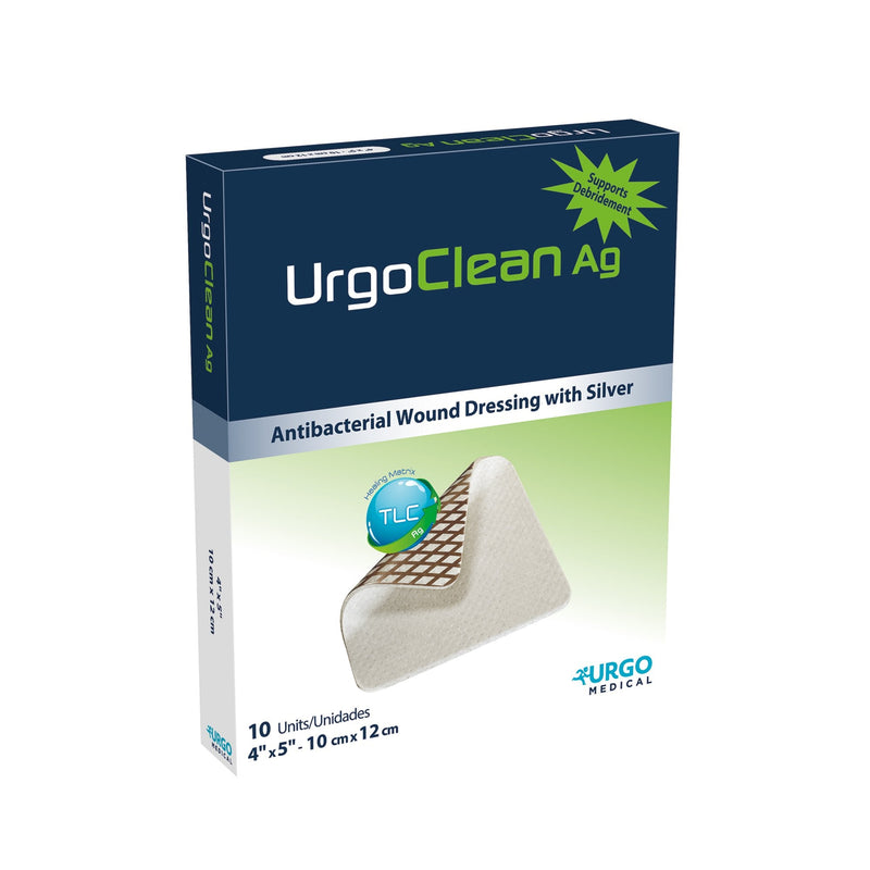 Silver Dressing UrgoClean Ag 4 X 5 Inch Rectangle Sterile 