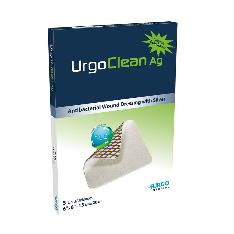Silver Dressing UrgoClean Ag 6 X 8 Inch Rectangle Sterile (Box of 5)