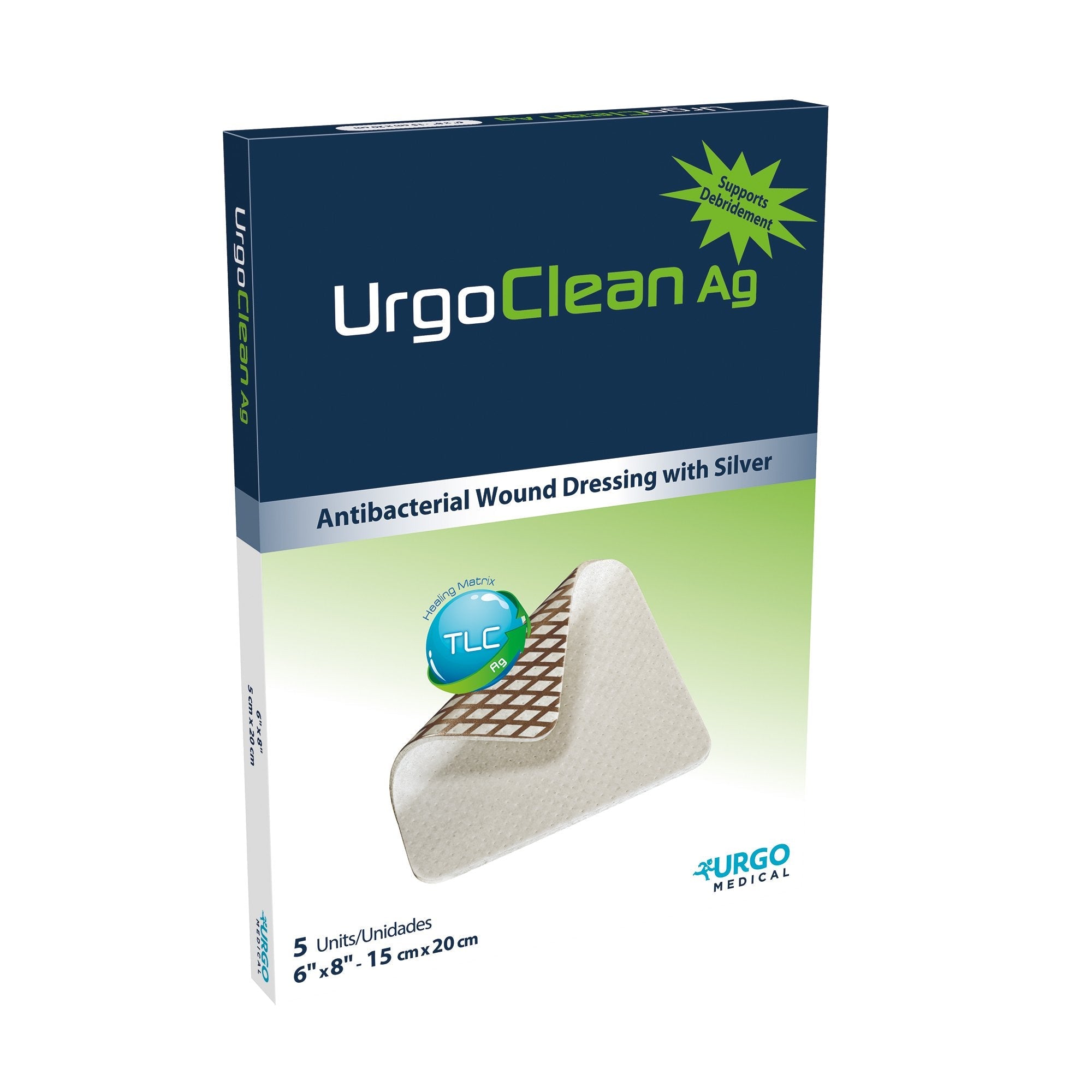 Silver Dressing UrgoClean Ag 6 X 8 Inch Rectangle Sterile 