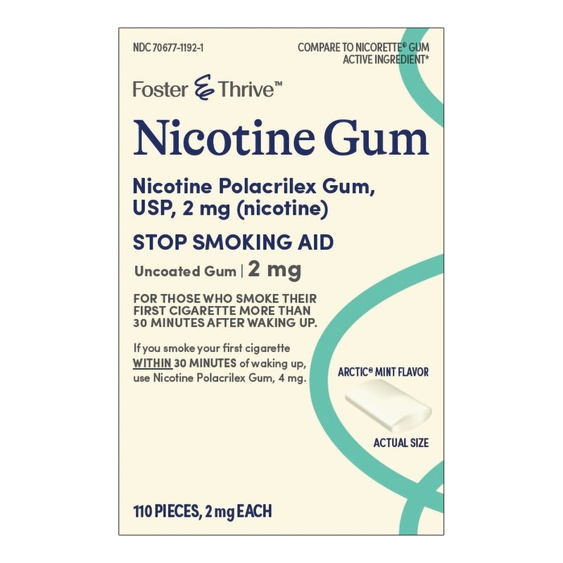 Stop Smoking Aid Foster & Thrive 2 mg Strength Gum 