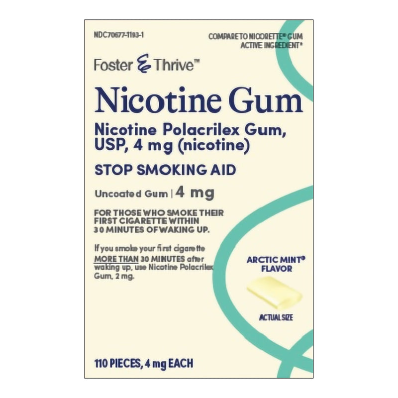 Stop Smoking Aid Foster & Thrive 4 mg Strength Gum 