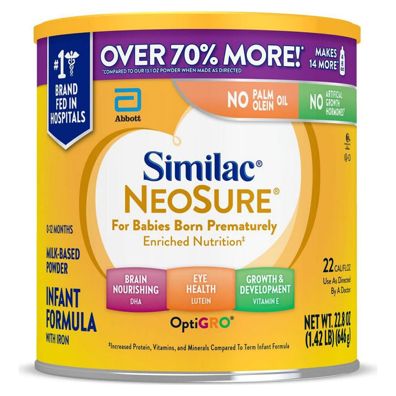 Infant Formula Similac NeoSure Unflavored 22.8 oz. Can Powder Premature (Case of 4)