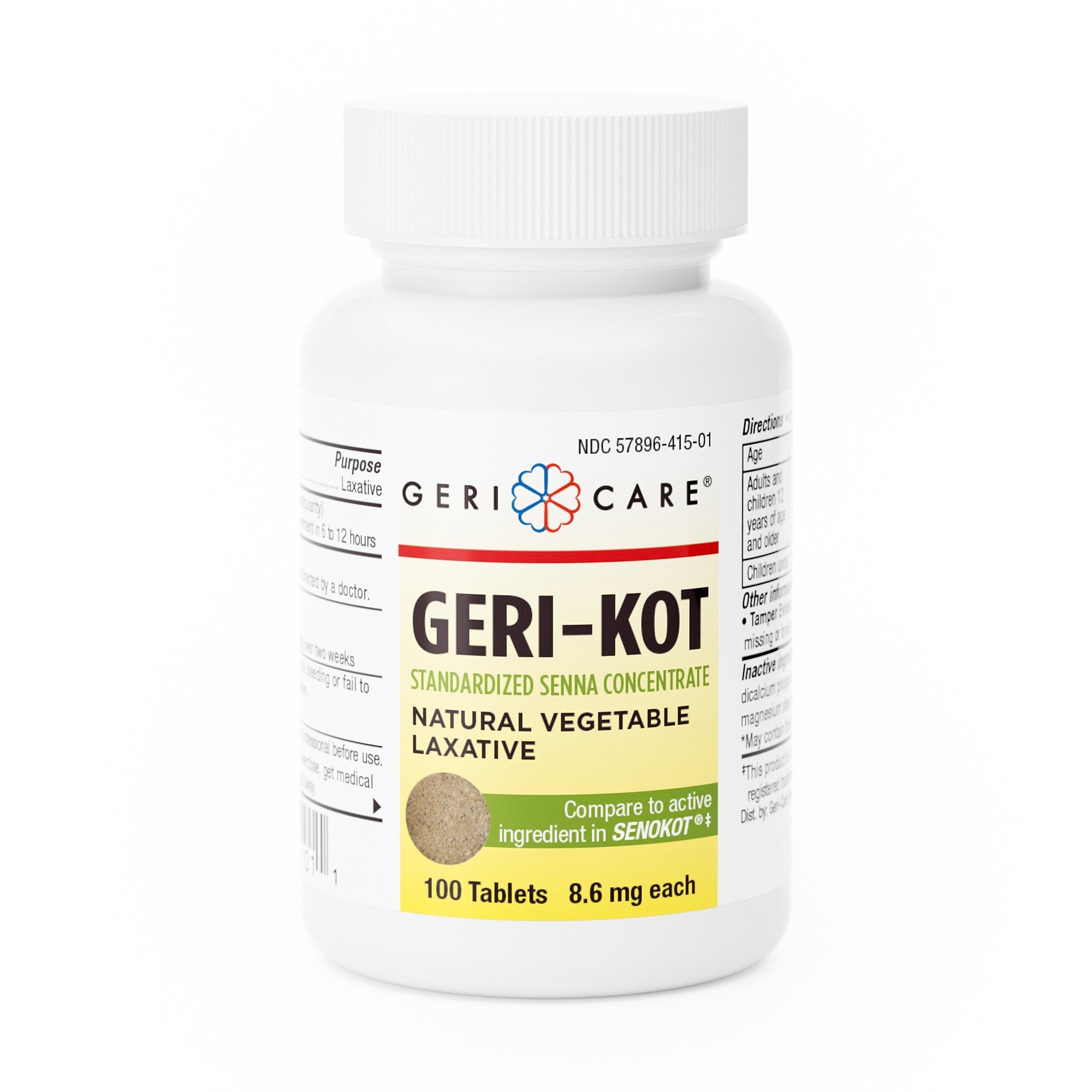 Laxative Tablet 100 per Bottle 8.6 mg Strength Sennosides 