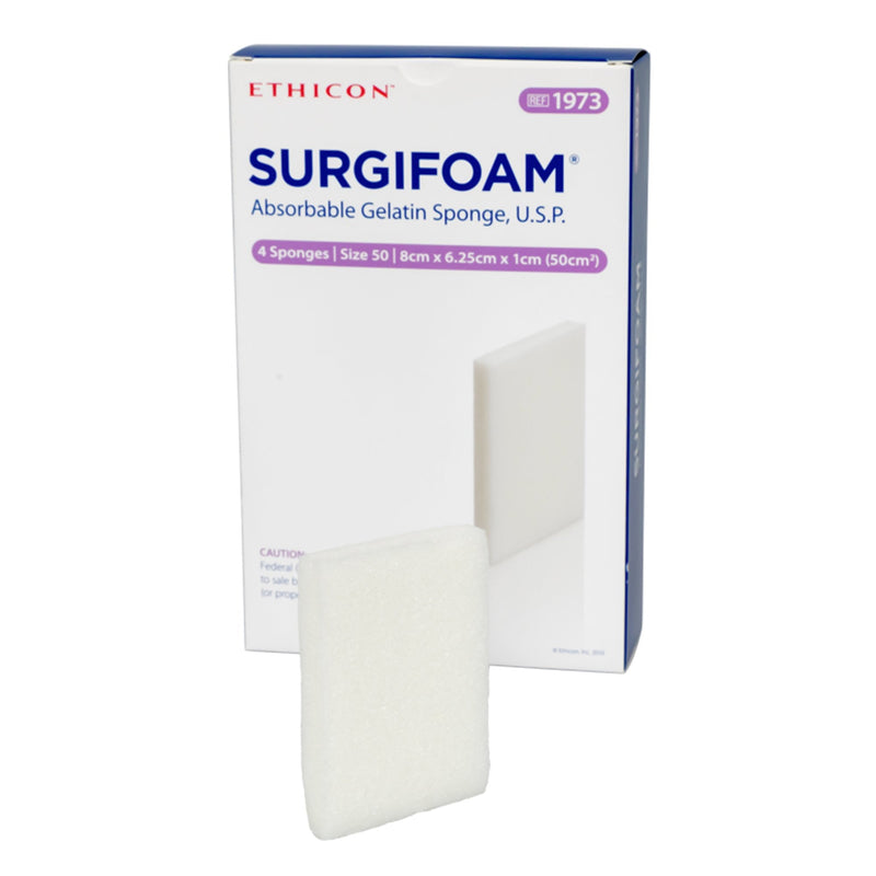 Absorbable Gelatin Sponge SURGIFOAM 8 X 6.25 cm X 10mm Sterile 