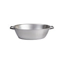 BASIN WASH FOOT 10L ROUNDSTAINLESS STEEL W/HANDLES