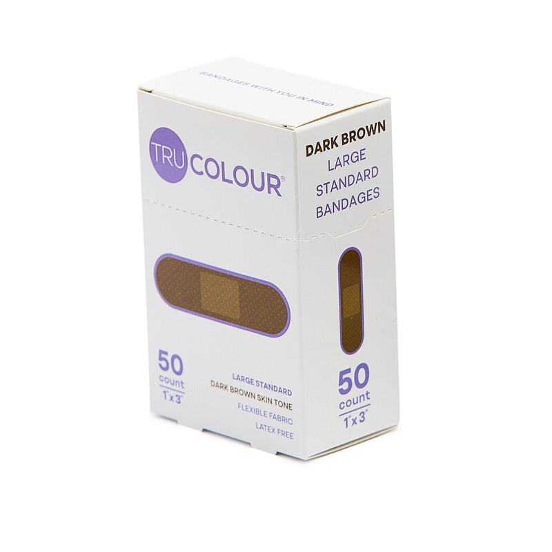 Adhesive Strip Tru-Colour Fabric Dark Brown 1 X 3 Inch Sterile (Case)