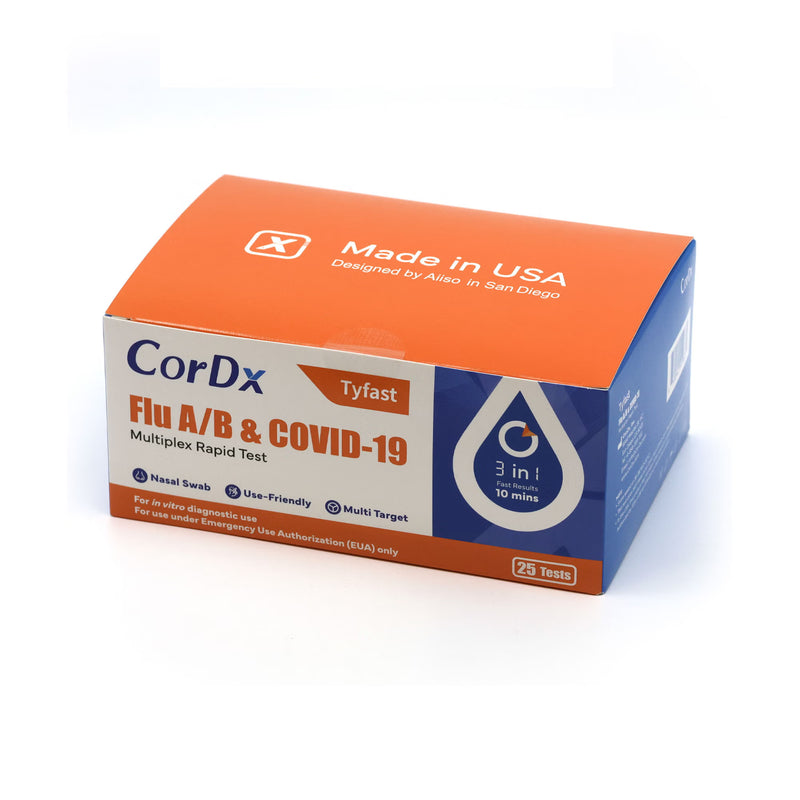 Respiratory Test Kit Tyfast Flu A+B / COVID-19 Multiplex Rapid Test 25 Tests