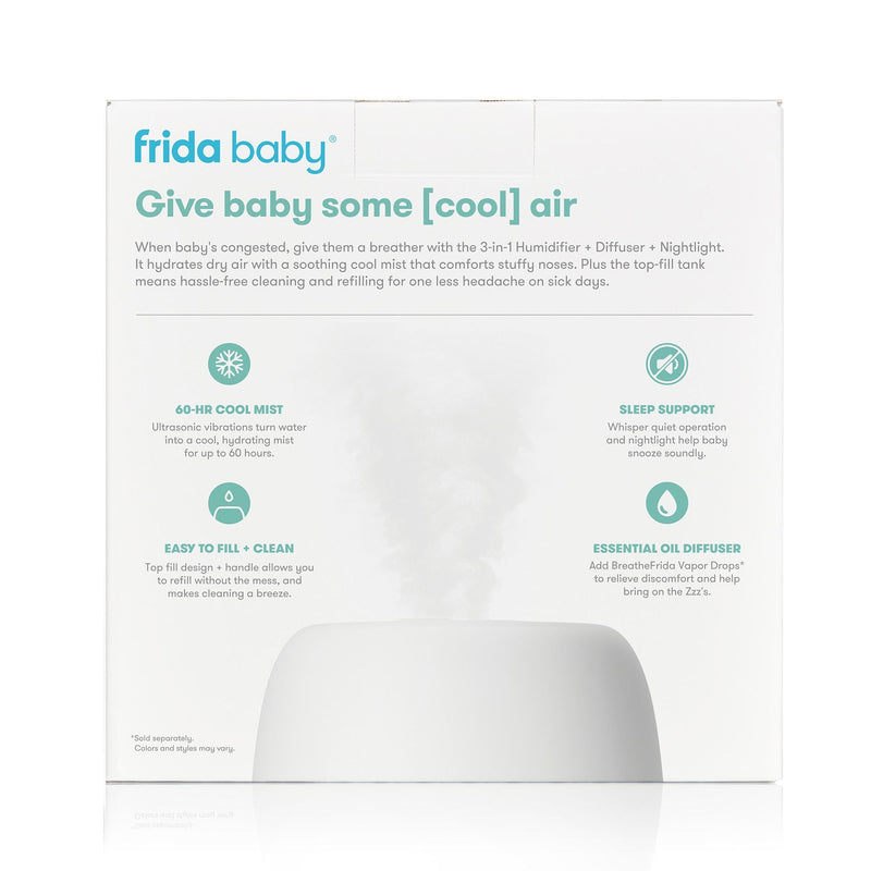 3 in 1 Humidifier Difuser and Nighlight BreatheFrida 0.5 Gal Water Neonate / Infant 