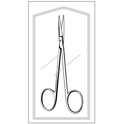 Econo Sterile Iris Scissors - 4-1/2", Curved, Sharp/Sharp, Disposable, CS 100 - 96-2651