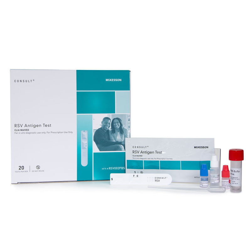 Respiratory Test Kit McKesson Consult RSV 20 Tests CLIA Waived