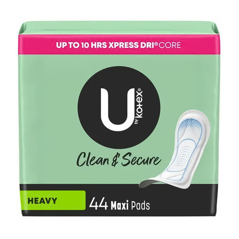 Feminine Pad U by Kotex Clean and Secure Maxi Heavy Absorbency 