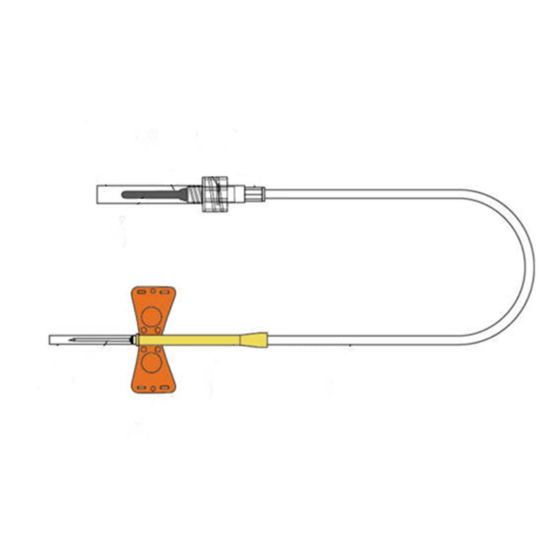 K-Shield Advantage Blood Collection Set 23 Gauge 3/4 Inch Needle Length Safety Needle 12 Inch Tubing Sterile 