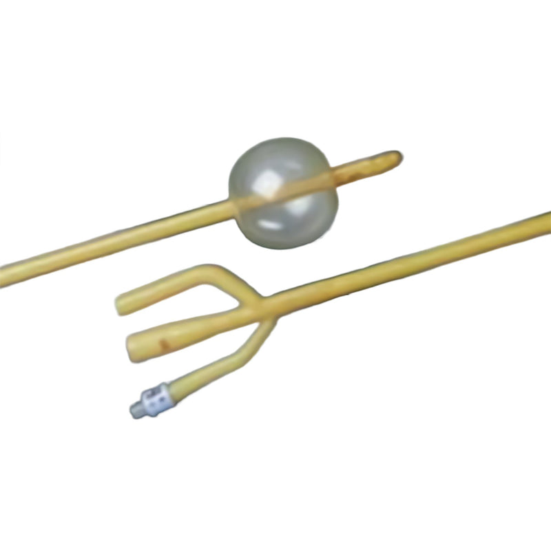 Foley Catheter Bardex Lubricath 3-Way Standard Tip 30 cc Balloon 24 Fr. Latex (Case of 12)