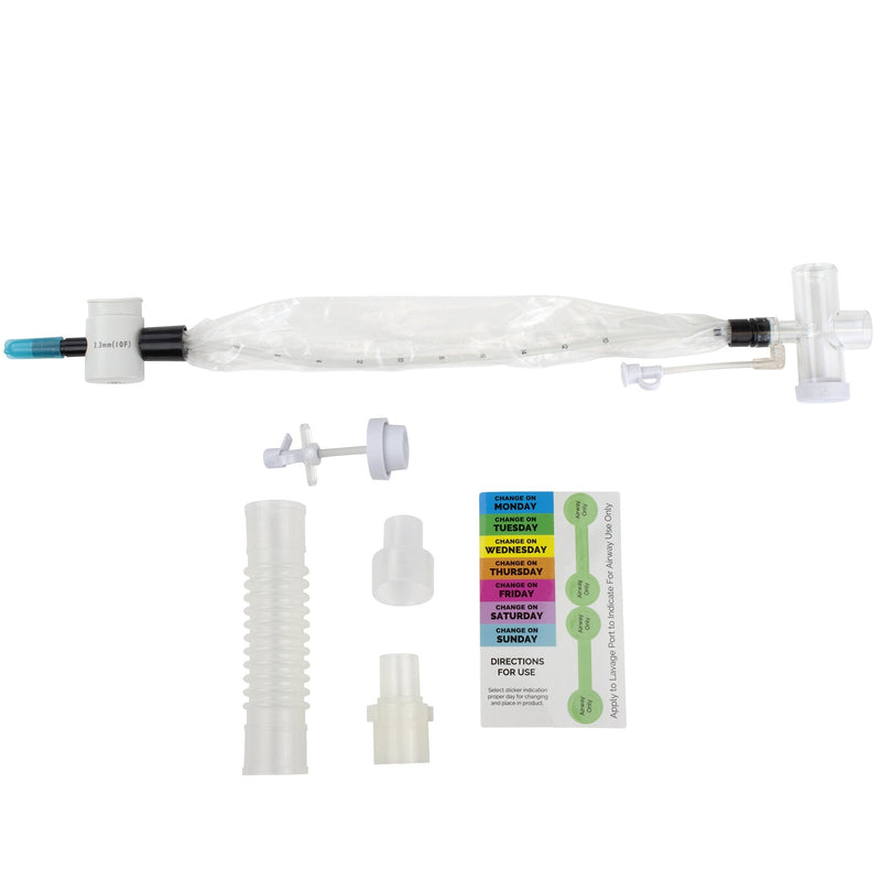 Closed Suction Catheter Resp-O2 Tracheostomy Type T-Piece Style Thumb Valve Vent 10 Fr. Sterile 