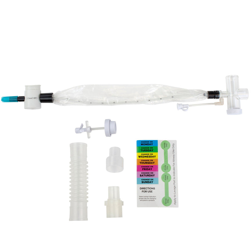 Closed Suction Catheter Resp-O2 Tracheostomy Type T-Piece Style Thumb Valve Vent 10 Fr. Sterile (Case of 50)