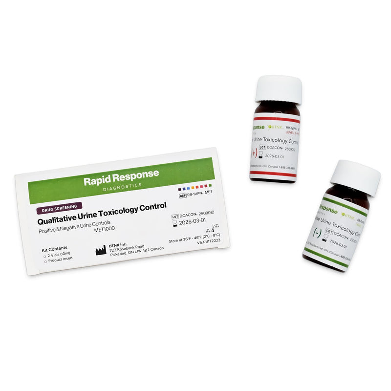 Control Set Rapid Response Qualitative Urine Toxicology (3.4) Positive Level / Negative Level 2 X 10 mL (Box)