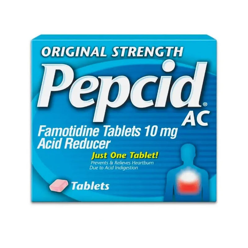 Pepcid AC 10 mg Famotidine Acid Reducer Tablets Original Strength (1080/CS)