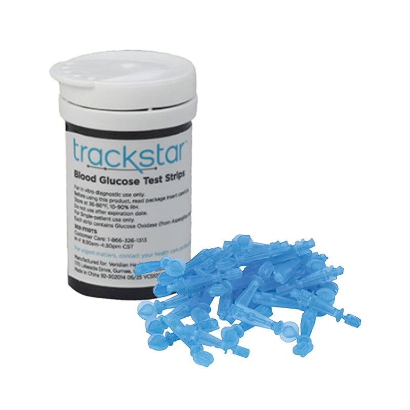 Blood Glucose Test Strips Trackstar 50 Pack For RPM PRO Gluscose Monitor (200/CS) 