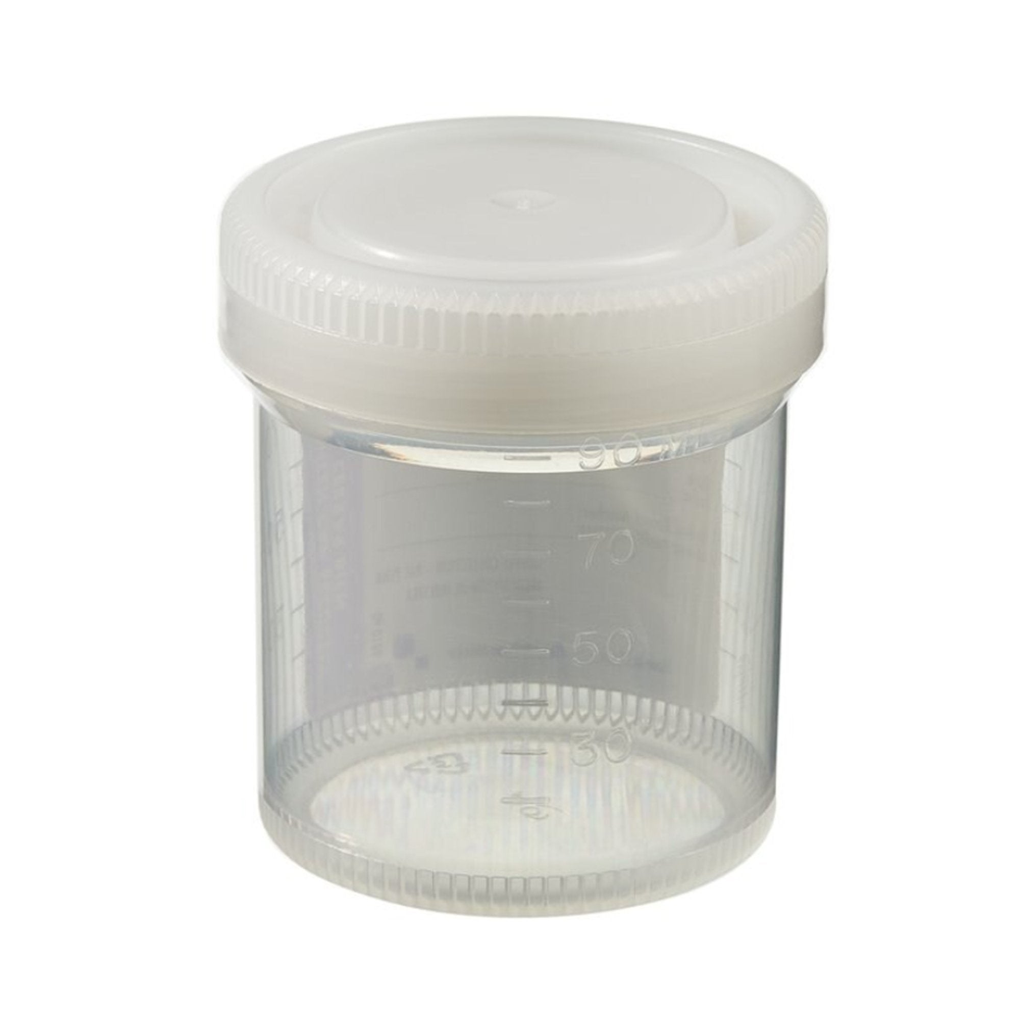 Specimen Container Samco Wide-Mouth Bio-Tite 53 mm Opening 90 mL (3 oz.) Screw Cap Patient Information Sterile 
