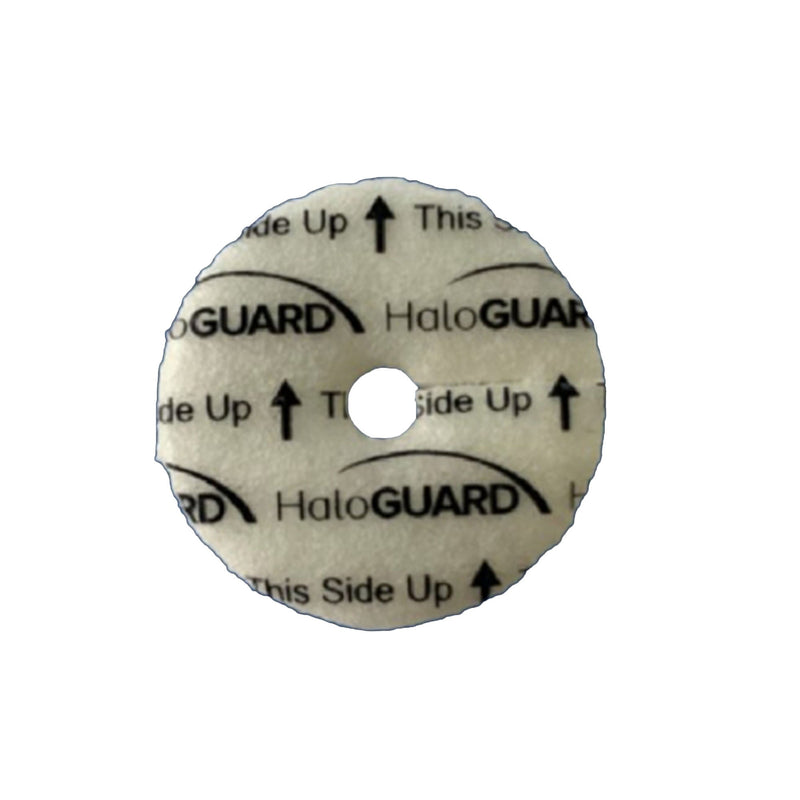 Antimicrobial Hemostatic Protective Disc HaloGUARD Foam 1 Inch Disc / 4 mm Hole Diameter Sterile