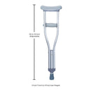 McKesson Underarm Crutches for Children 3'7" to 4' (10/CS)