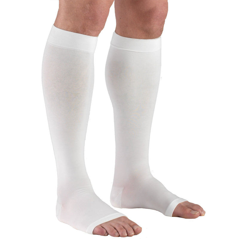 Compression Stocking Truform Knee High X-Large White Open Toe (Each)