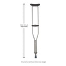 McKesson Underarm Crutches for Adults 5'2" – 5'10" (Case of 8 Pairs)