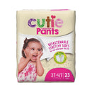 Cutie Pants Toddler Training Pants, Pink Princess Print, 3T – 4T, 32 – 40 lbs. (Case of 92)