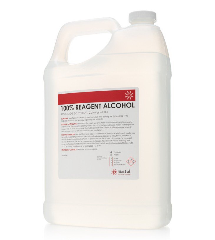 StatLab Medical Products Chemistry Reagent Reagent Alcohol ACS Grade / Dehydrant 100% 1 gal. (4/CS) 