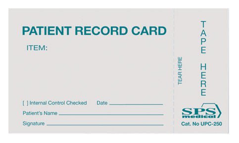 SPS Medical Sterilization Record Card (Pack of 250)