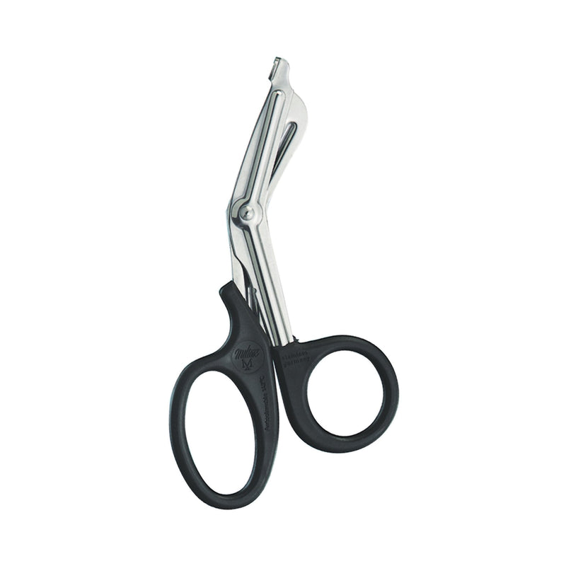 Bandage Scissors Miltex Universal 7-1/2 Inch Length OR / Surgical Grade German Stainless Steel / Plastic NonSterile Finger Ring Handle Angled Blunt Tip / Blunt Tip 