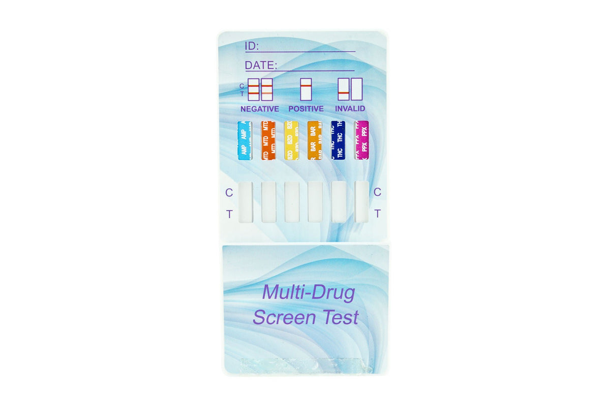 Drugs of Abuse Test Kit AMP, BZO, COC, OPI2000, THC 25 Tests CLIA Waived (Box)