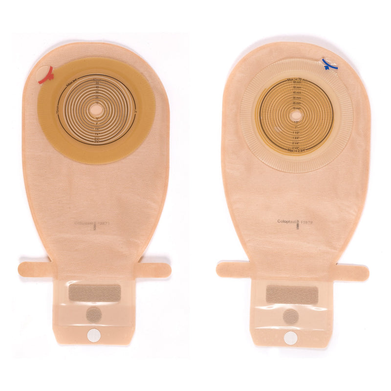 Coloplast Assura Flat One-Piece Opaque Colostomy Pouch, Cut to fit Stomas 10 – 76mm (10/BX) 