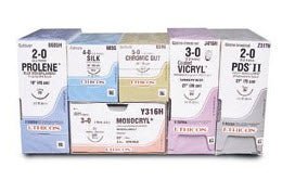 Absorbable Suture with Needle PDS II Polydioxanone RB-1 1/2 Circle Taper Point Needle Size 5-0 Monofilament 