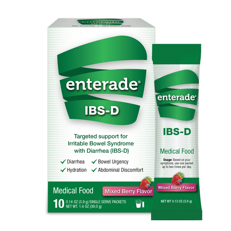 enterade IBS-D Dietary Support Medical Food, Mixed Berry, Single Serve Packets (24/CS)