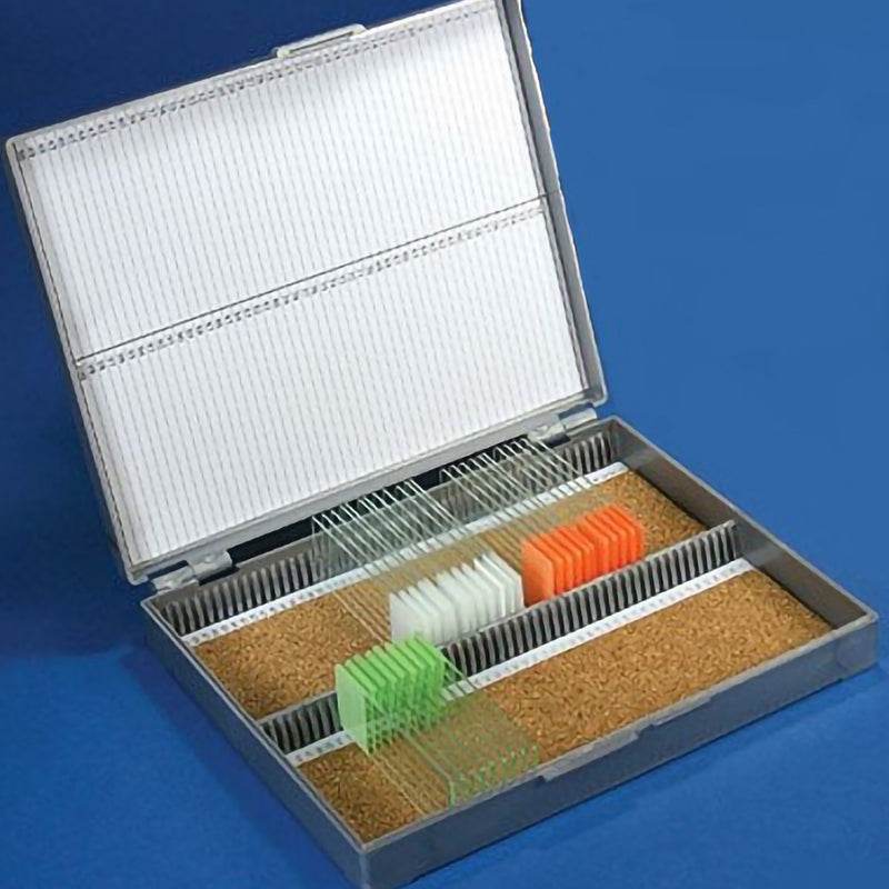 Slide Storage Box McKesson Gray ABS Plastic / Cork 100 Slide Capacity (Each)