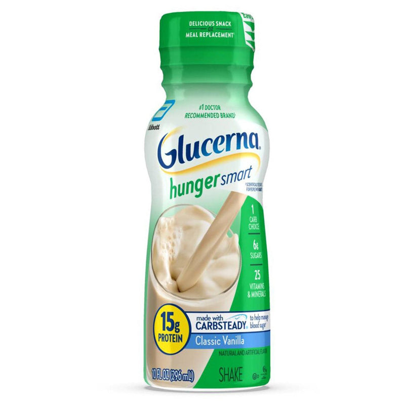 Abbott Nutrition Glucerna Hunger Smart Shake, Vanilla Flavor, 10-ounce bottle (24/CS) 